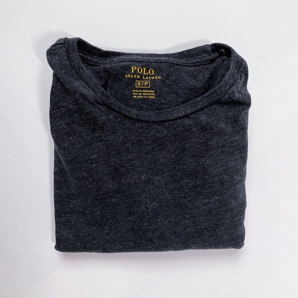 Polo Ralph Lauren Men’s Charcoal Long Sleeve Shirt, Size Small